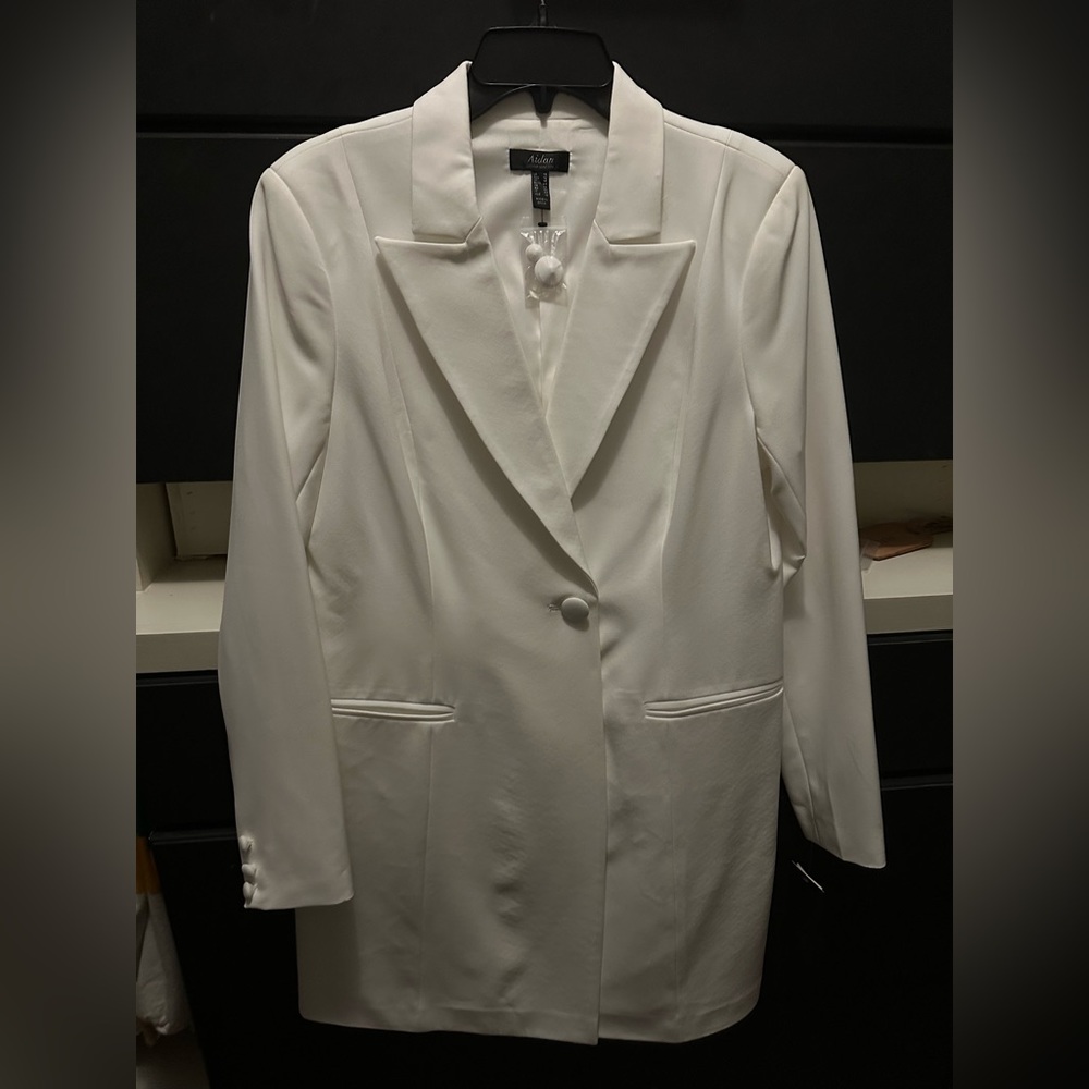 Aidan Mattox Tuxedo Cocktail Dress - Ivory